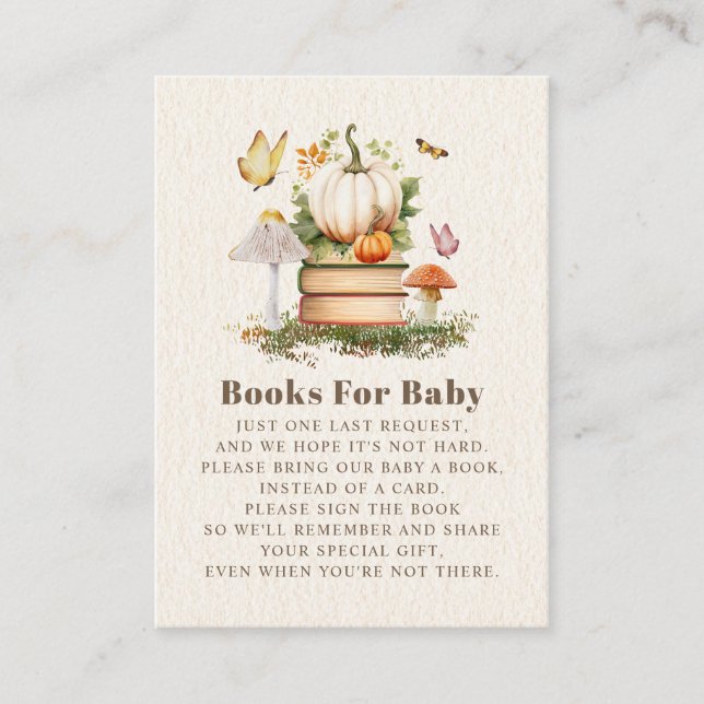 Carte D'accompagnement Bouteilles Citrouilles Pour Baby shower (Devant)