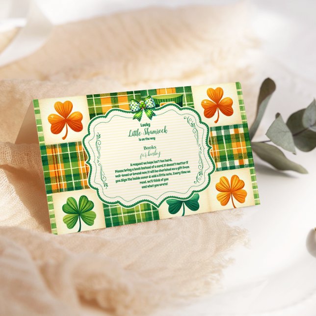 Carte D'accompagnement Bow Lucky Little Shamrock Livres pour bébé (Créateur téléchargé)