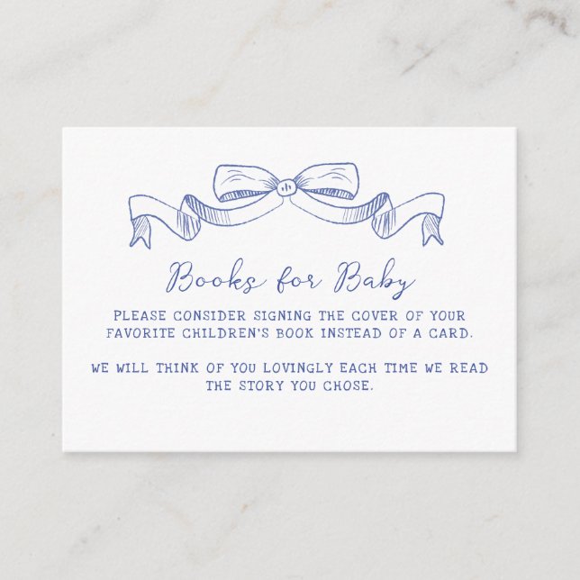 Carte D'accompagnement Bow Rustic Baby shower Livres pour bébé (Devant)