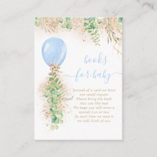 Carte D'accompagnement Boy Balloon Eucalyptus Gold Parties scintillant Bo