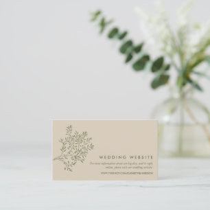 Carte D'accompagnement Branche de l'olivier, site rustique et Mariage