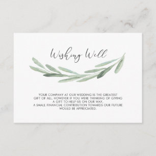 Carte D'accompagnement Branche d'olive verte Mariage rustique