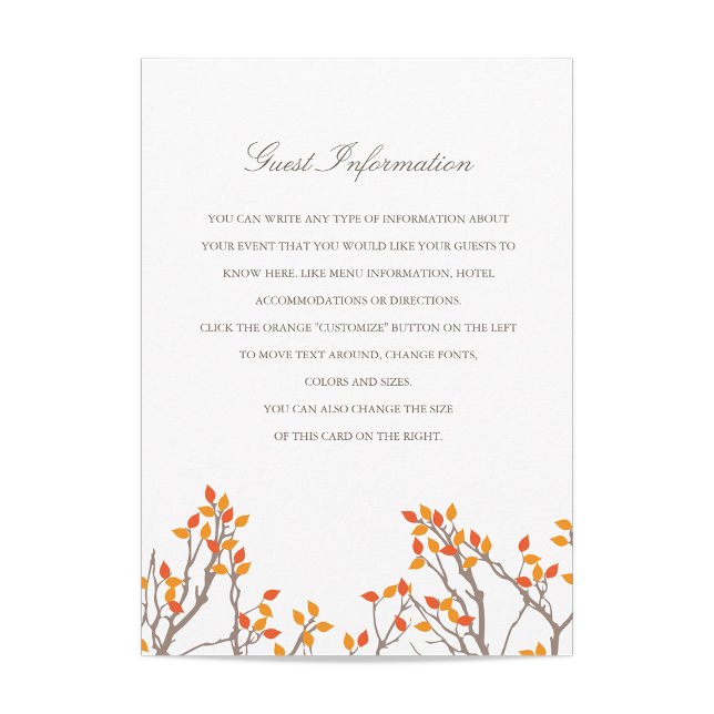 Carte D'accompagnement Branches bienheureuses Mariage Insertion (Créateur téléchargé)