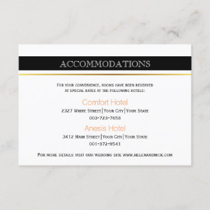 Carte D'accompagnement Brayures blanches noires chambres mariage modernes