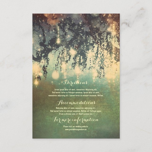 Carte D'accompagnement Brèches de l'arbre lumineux - Détails du Mariage I (Devant)
