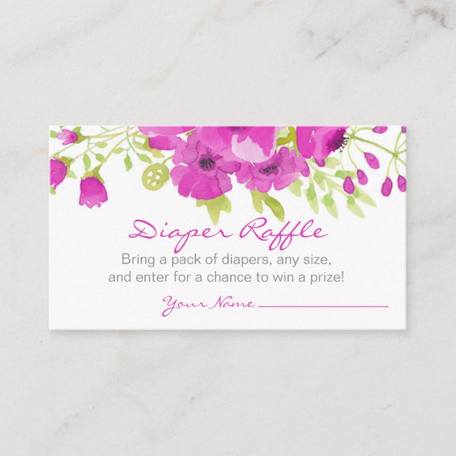 Carte D'accompagnement Broche à couches florales violettes (Devant)