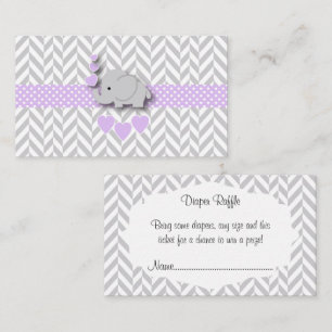 Carte D'accompagnement Brochure à Baby shower de couches violet gris