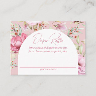 Carte D'accompagnement Brochure à couches florales rose du jardin