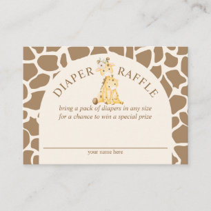 Carte D'accompagnement Brochure à couches Neutral Mama et Baby Giraffe