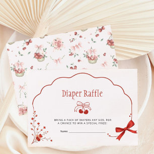 Carte D'accompagnement Brochure Baby shower cerisier rose