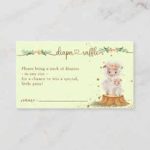 Carte D'accompagnement Brochure Baby shower mouton d'agneau vert