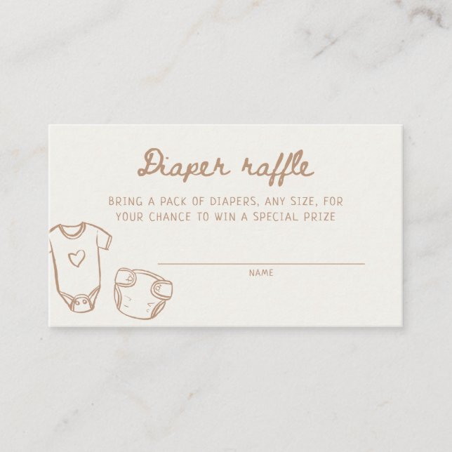 Carte D'accompagnement Brochure Baby shower Tan Hand Drake (Devant)