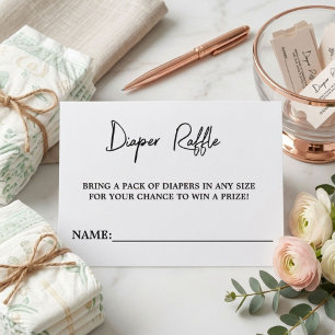 Carte D'accompagnement Brochure de Baby shower blanc et blanc moderne