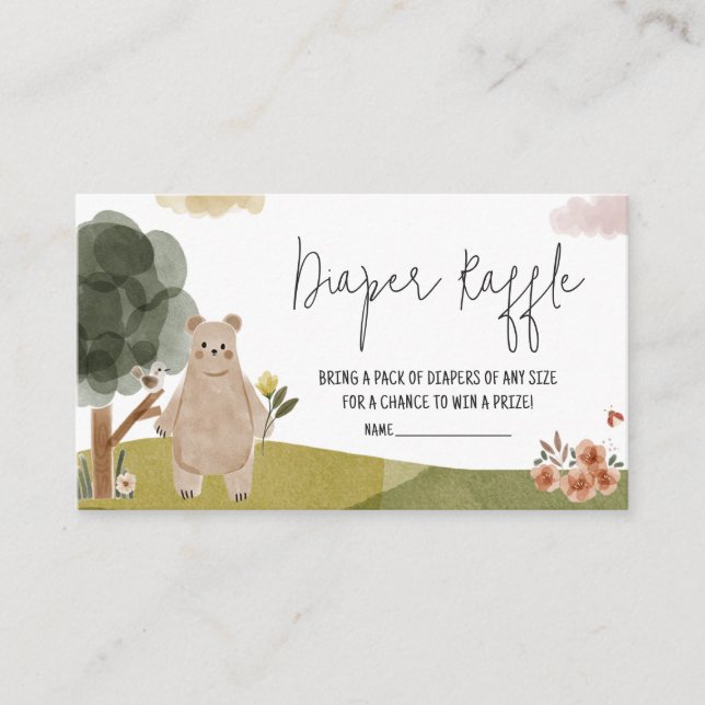 Carte D'accompagnement Brochure de Baby shower de bois Boho (Devant)