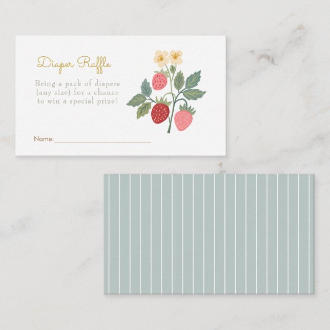 Carte D'accompagnement Brochure de bouquet de fraises sucrées (Devant / Derrière)