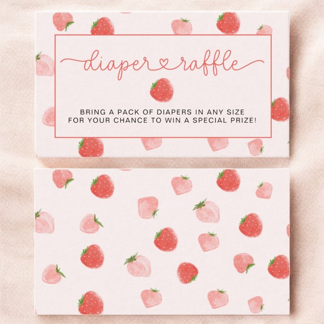 Carte D'accompagnement Brochure fraise Berry Baby shower sucré (Créateur téléchargé)