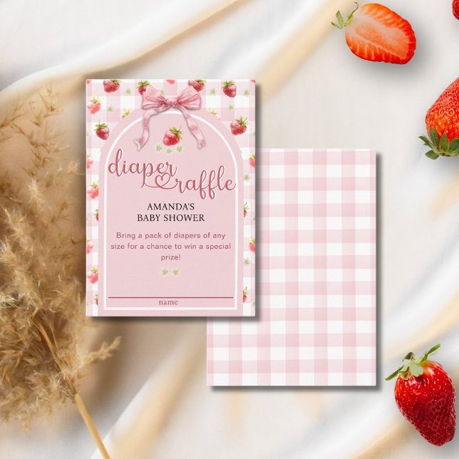 Carte D'accompagnement Brochure fraise Berry Baby shower sucré (Créateur téléchargé)