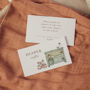 Carte D'accompagnement Brochure Neutral Boho Baby shower de couches