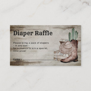 Carte D'accompagnement Brochure rousse Raffle Baby Cowboy