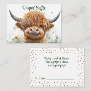 Carte D'accompagnement Brochure verte Chevalier de vache Highland Raffin