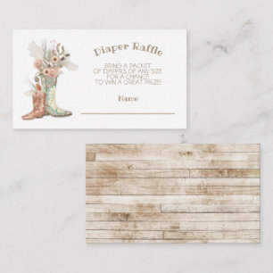 Carte D'accompagnement Brochures Florales de cowboy Raffin de couche