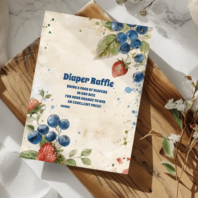 Carte D'accompagnement Brosse Boho Berry Sweet Diaper Raffle (Créateur téléchargé)