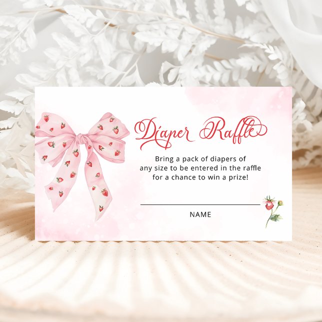 Carte D'accompagnement Brosse rose Berry Sweet Diaper Raffin (Créateur téléchargé)