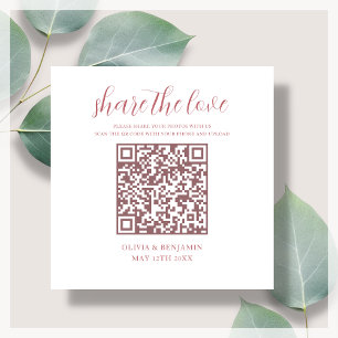 Carte D'accompagnement Brouiller   White Share The Love QR Code