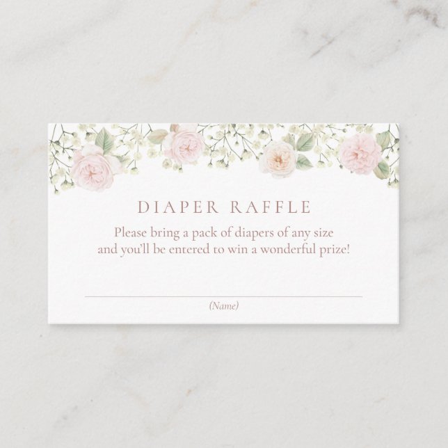 Carte D'accompagnement Broussailler Roses Bébé Barre d'haleine Raffin car (Devant)