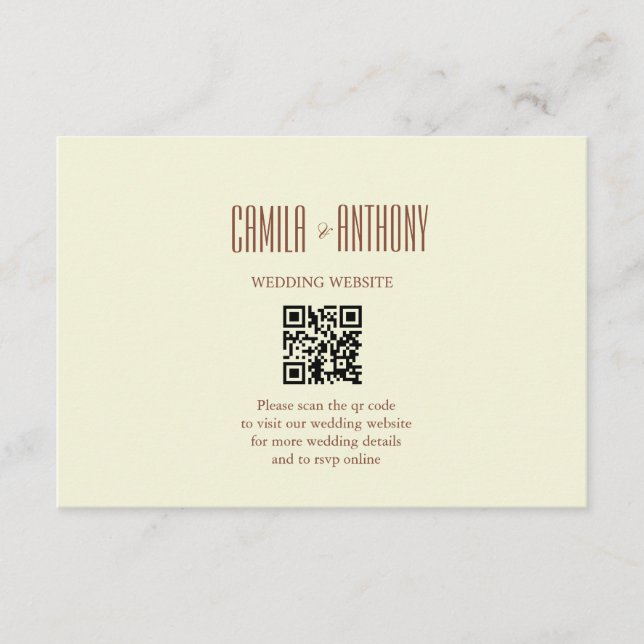 Carte D'accompagnement Brown beige (Devant)