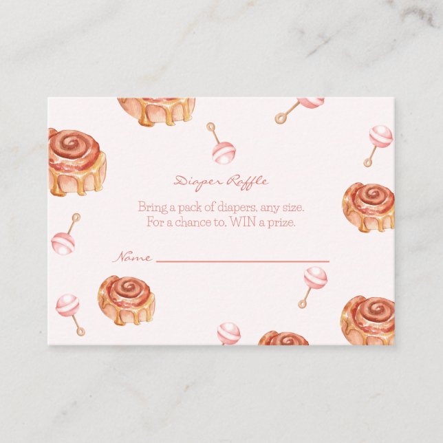 Carte D'accompagnement Brunch et fille Baby shower au gaufre (Devant)