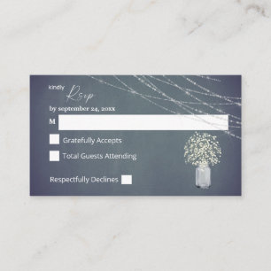Carte D'accompagnement Budget Baby's Breath, BG Chalk 2SM Pas de réponse 