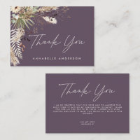 Budget botanique violet graduation Merci