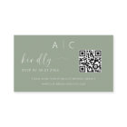 Budget QR Code Minimaliste RSVP Mariage site