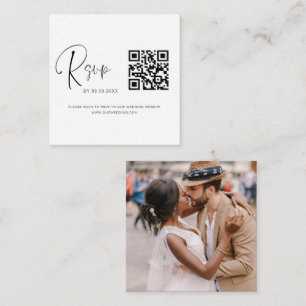 Carte D'accompagnement Budget QR Code RSVP Mariage Photo Website