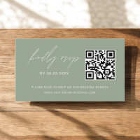 Budget Sage vert QR Code RSVP Mariage site Web