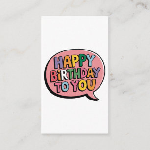 Carte D'accompagnement Bulle Joyeux Anniversaire
