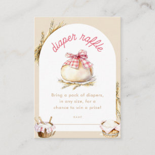 Carte D'accompagnement Bun In The Oven Ruban Gingham Rose Tirer les Langu