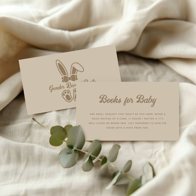 Carte D'accompagnement Bunny Light Beige Genre Reveals Livres pour bébé (Créateur téléchargé)