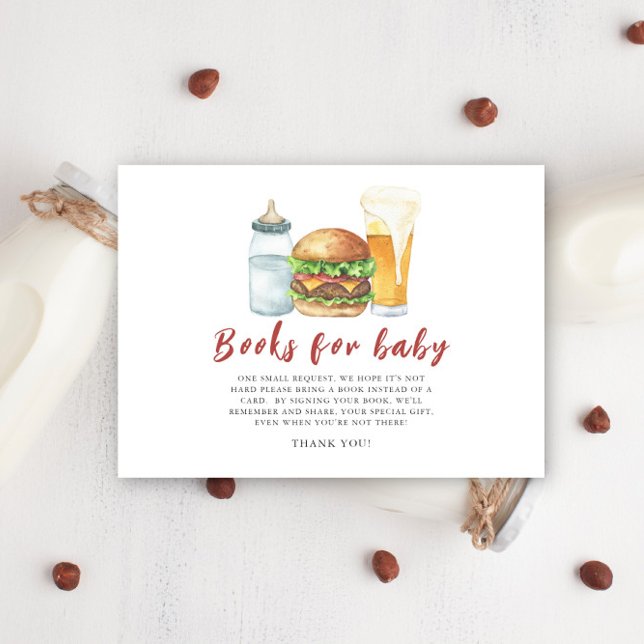 Carte D'accompagnement Burgers, bière et bébés - Livres pour bébé (Créateur téléchargé)