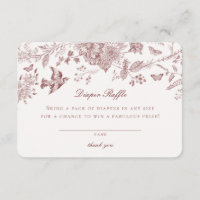 Burgundy Fall Toile De Jouy Diaper Raffin Insertio