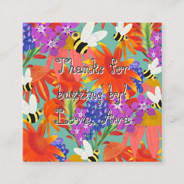 Carte D'accompagnement BuzzAmongBlooms_Enfants modifiables (Devant)