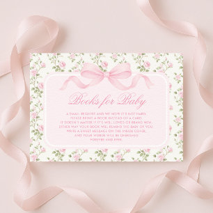 Carte D'accompagnement Cabane d'amour vintage rose florale Livres pour bé
