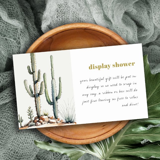 Carte D'accompagnement Cactus Désert Paysage Affichage Baby shower de dou (Créateur téléchargé)