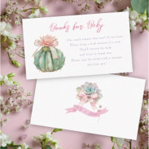 Cactus Pink Ribbon Baby Girl Douche Demande de rés