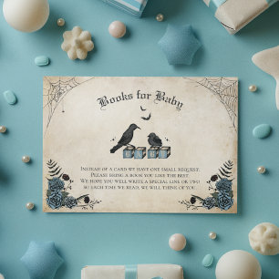 Carte D'accompagnement Cadeau de bébé gothique Livres de corbeau noir pou