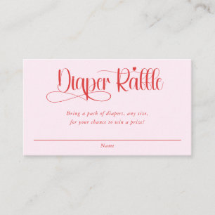 Carte D'accompagnement Cadeau de couche pour bébé fille à la Saint-Valent