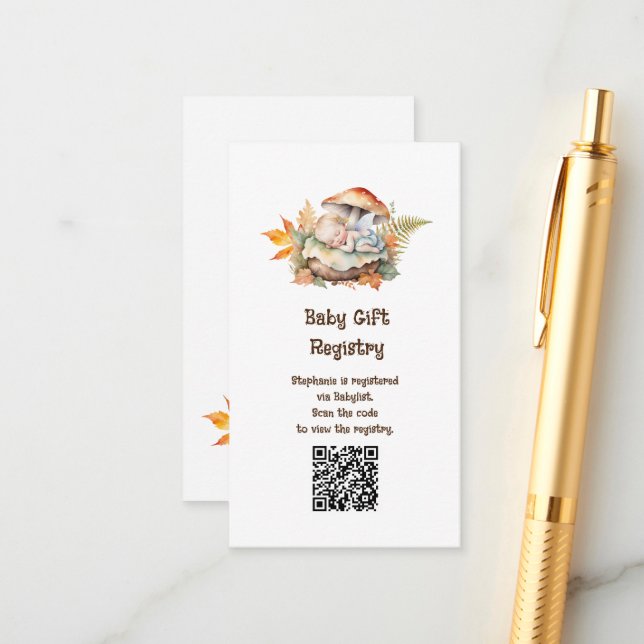 Carte D'accompagnement Cadeau du registre QR Code enchâssé pour vous renc (Devant/Arrière en situation)