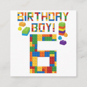 Carte D'accompagnement Cadeau mignon pour 6ème anniversaire Bâtiment de b