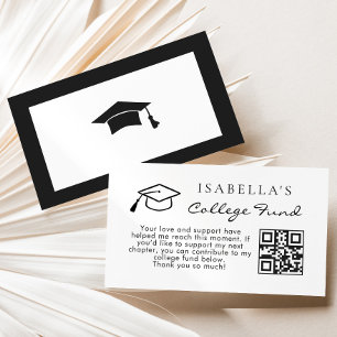 Carte D'accompagnement Cadeau pour les études Code Qr Simple Diplôme
